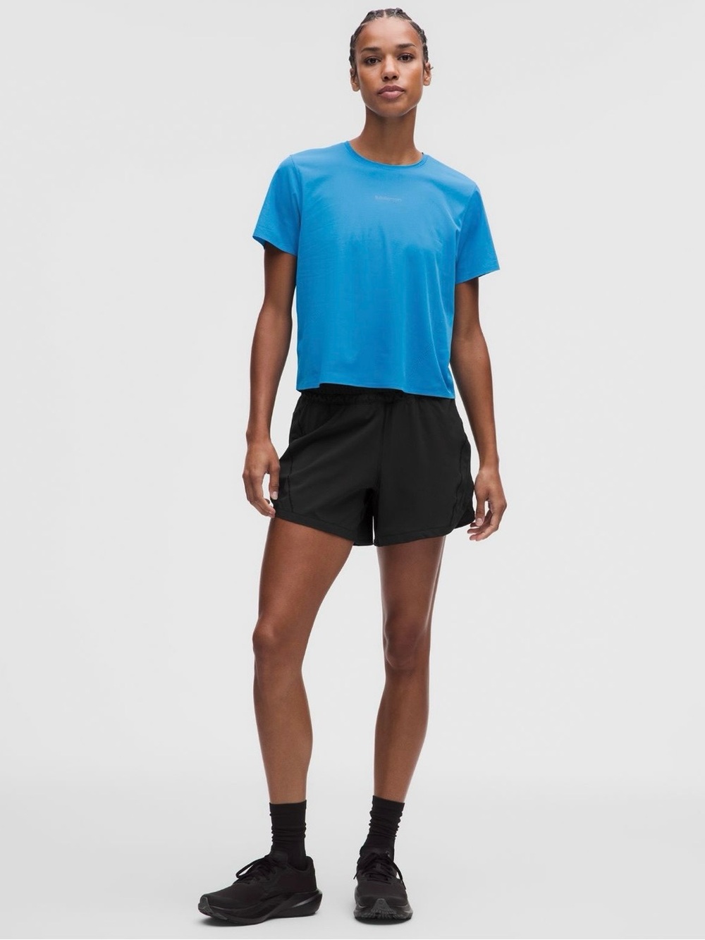 Lululemon Track That High-Rise Lined Short 5" in Black